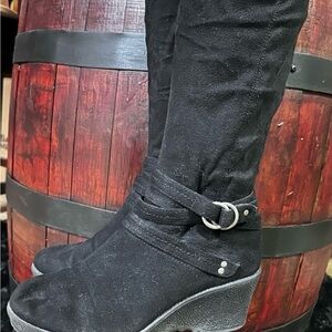 Black Suede Women's Boots